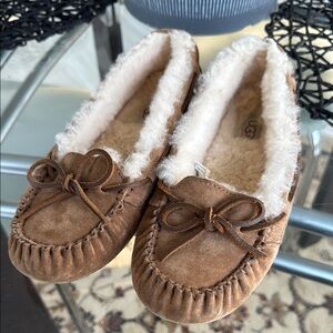 UGG Brown Suede Moccasin Slippers